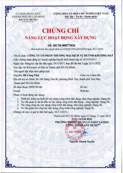 CHỨNG CHỈ NĂNG LỰC